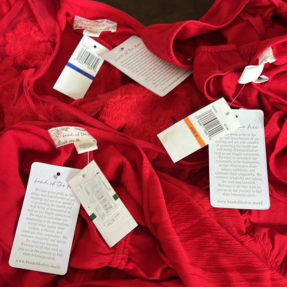 BAND OF THE FREE KALLITHEA RED SHEER EMBROIDERY BODYSUIT - Picture 10 of 10